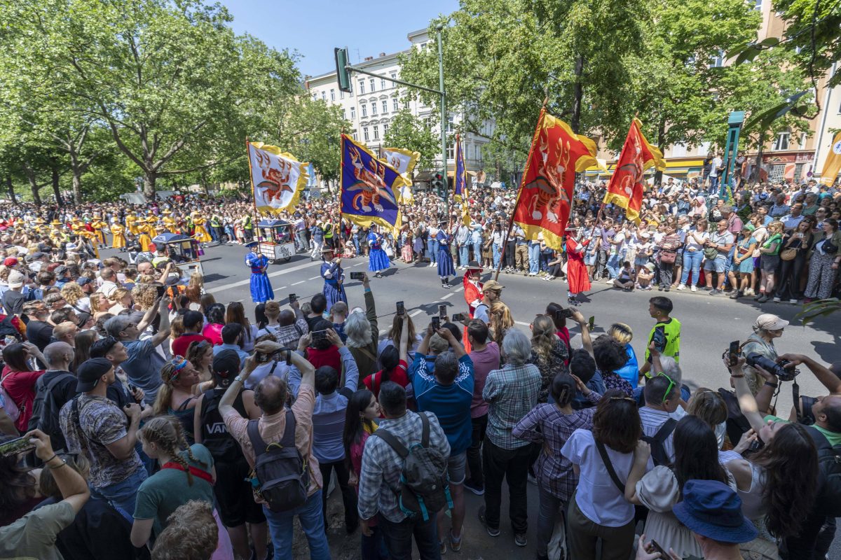 Großer Straßenumzug beim Karneval der Kulturen.