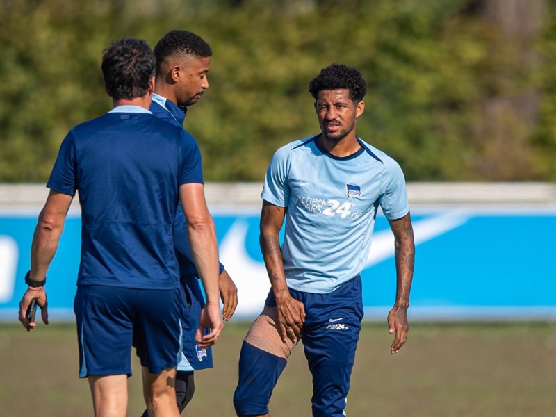 Jeremy Dudziak im Training von Hertha BSC.